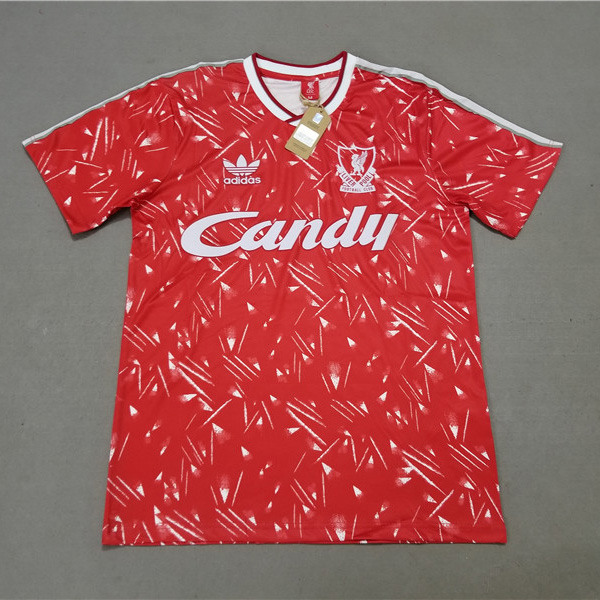 1989-1991 Liverpool Home Retro Soccer Jersey