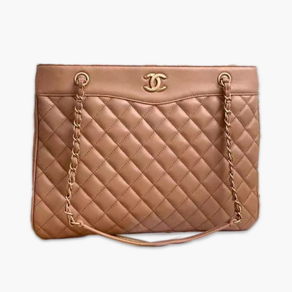 【原版皮】香奈儿/Chanel 购物袋，明星贵妇们的最佳新宠，小香棱格概念，皮链袋，双C标志，一眼钟情，采用进口小羊皮，柔软细腻，皮质独特，纹络更显高档质感，款号：57030