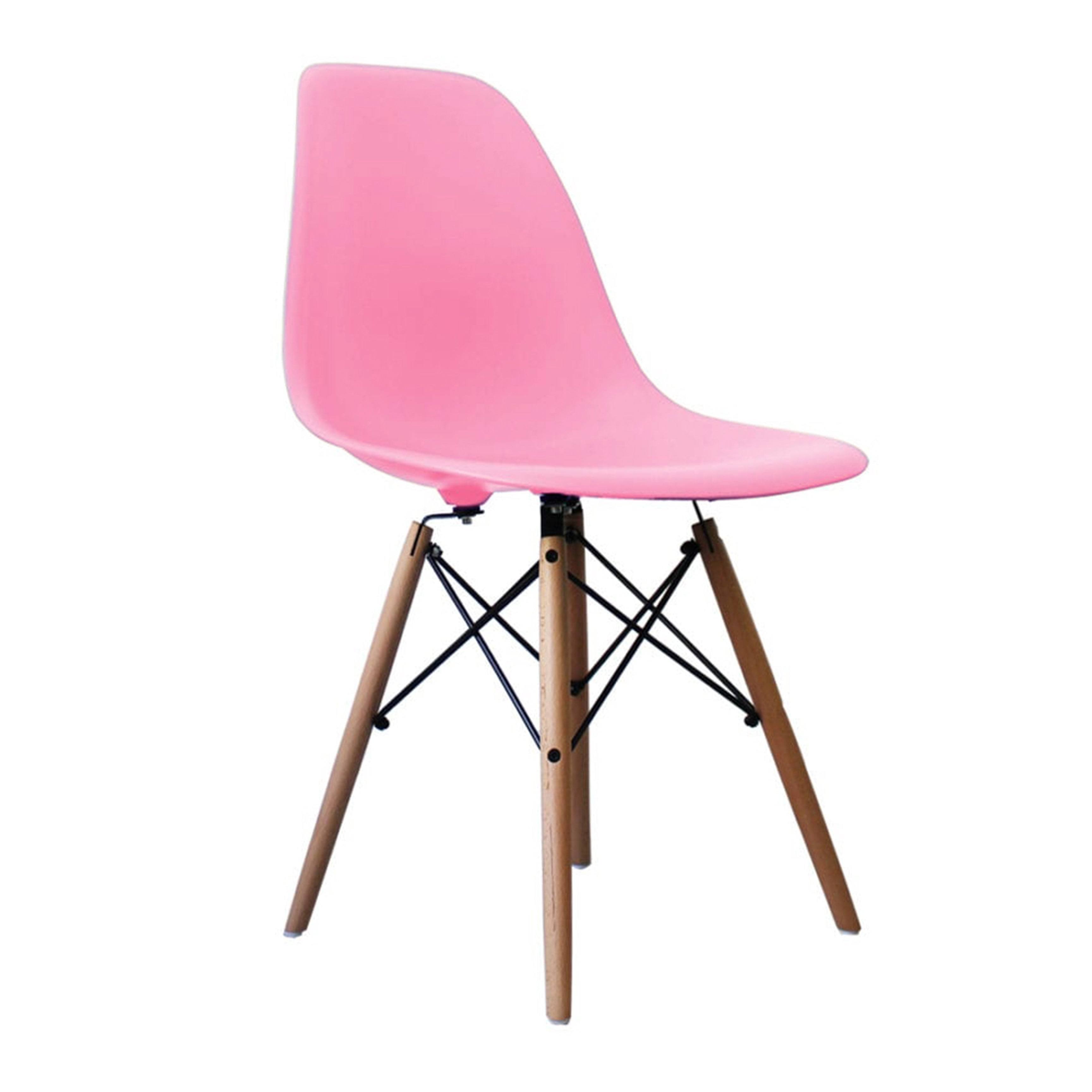 Porthos Home April Mid-Century Eames Chair, Pink