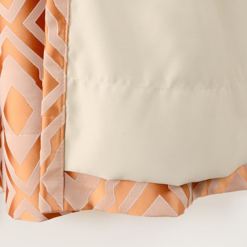 Tab Top Rhomboid Jacquard Dust Proof Curtain Two-Toned Damask Diamond with Blackout Lined NINA