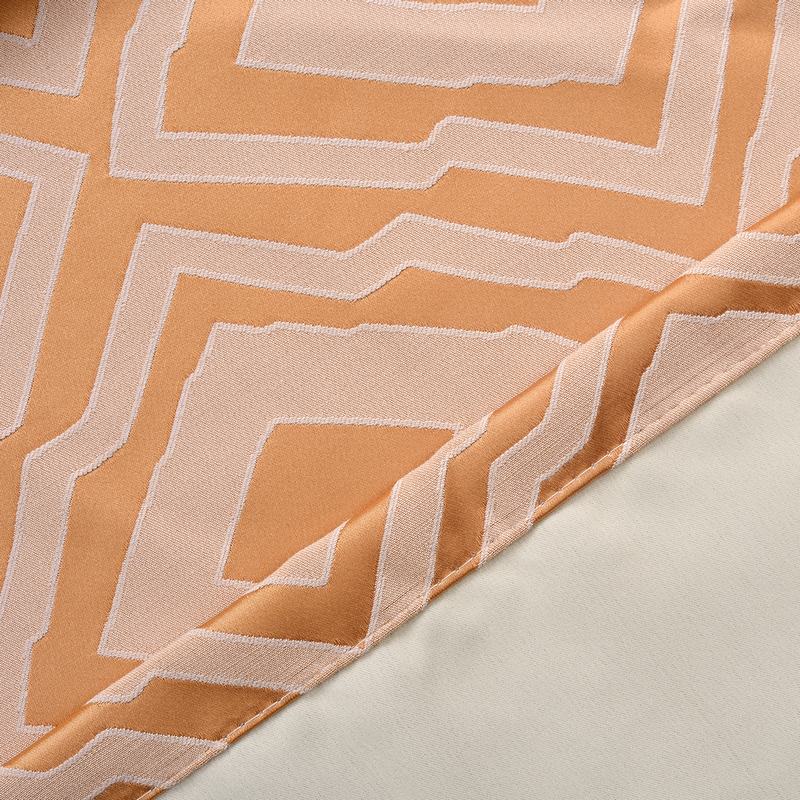 Tab Top Rhomboid Jacquard Dust Proof Curtain Two-Toned Damask Diamond with Blackout Lined NINA
