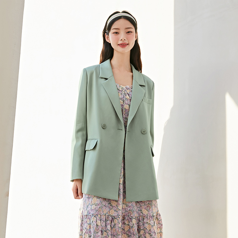 new six SEMIR Blazer Women Spring And Autumn 2021 New Black Loose Woman Thin Korean Style Purple Suit Jacket