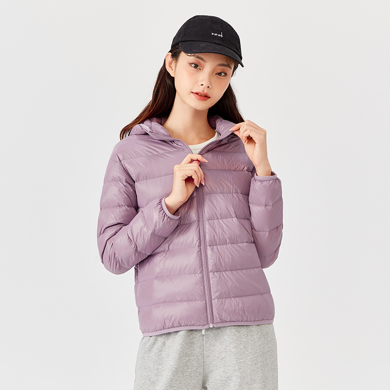 one dan SEMIR Down Jacket Women Light And Thin Hooded Windproof 2021 Winter New Black Technology Three-Proof Solid Jacket Fashion