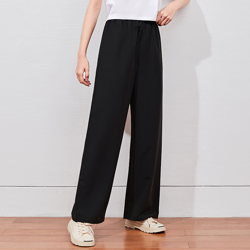 two duo SEMIR Casual Trousers Women'S Loose Straight-Leg Pants Drape 2021 Summer New Style Thin Trend Khaki Casual Pants