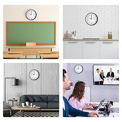 Math Wall Clock Mathematical Equations,Silent No Ticking 12Inch Quartz Battery Operated Round Modern Home Office Classroom Decor