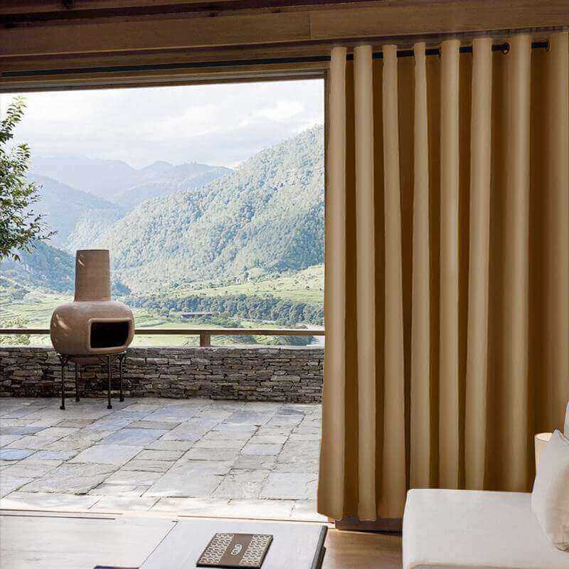 CUSTOM Edoardo Wheat Outdoor Curtain