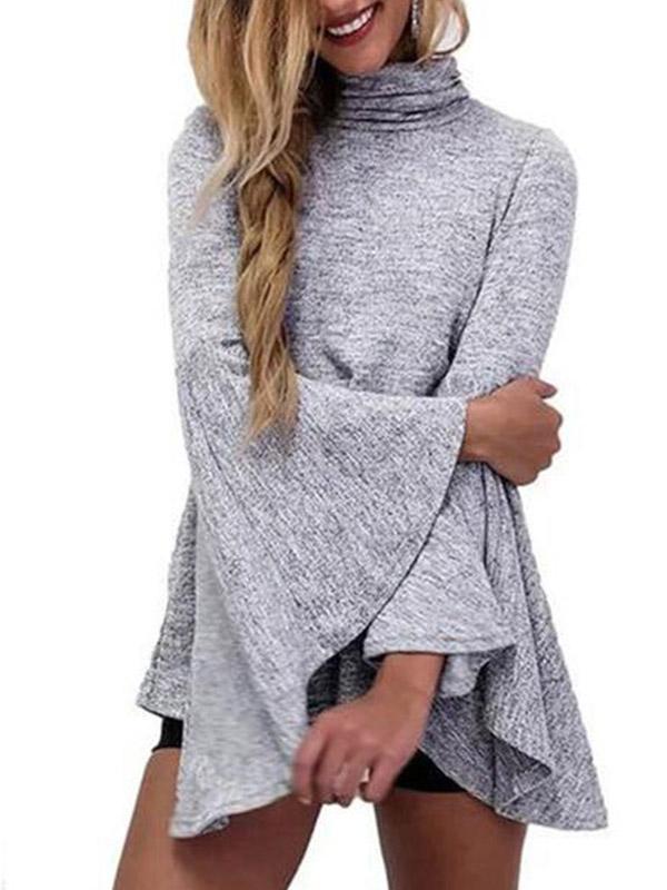 Fashionable High Collar Horn Sleeve Jacket
