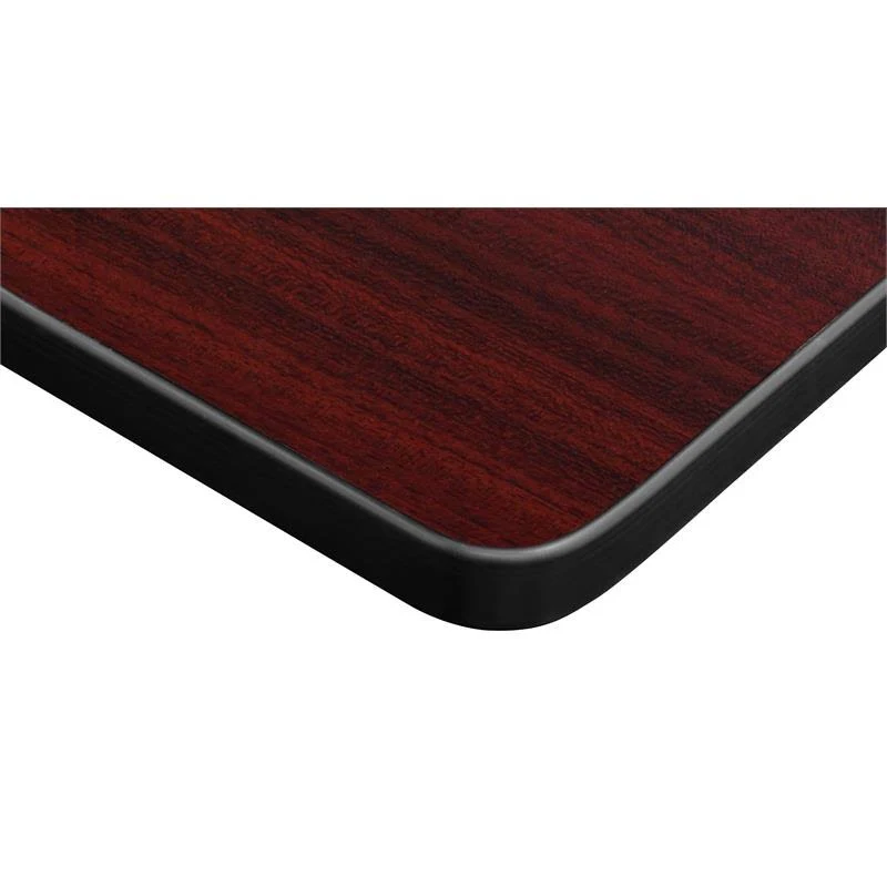 Regency 60x22 x 24x22 Kee Training Table- Mahogany/ Black 2 Zeng Stack Chairs- Grey