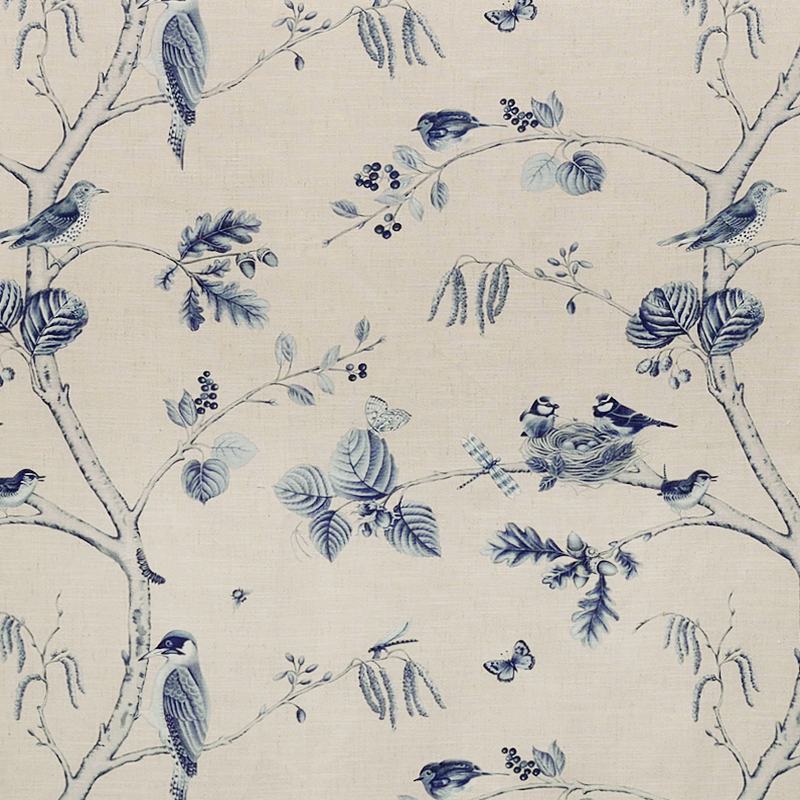 Rural Pastoral Flower Bird Window Curtain Antique Bronze Grommet Blackout Lined Drapery Panel BQ66281