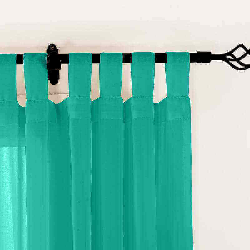 CUSTOM Scandina Peacock Indoor Outdoor Sheer Curtain Voile Drapery