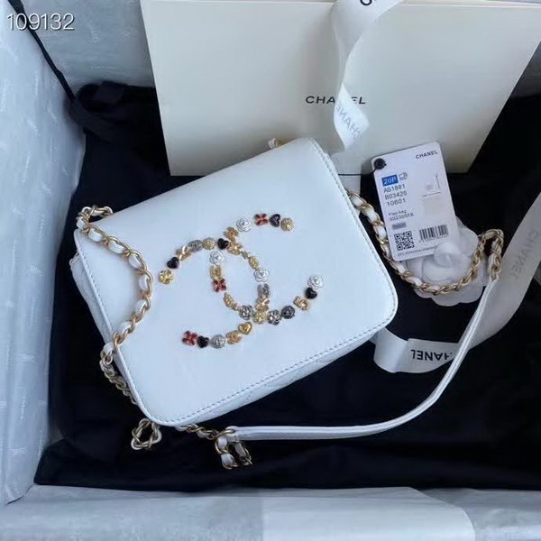 【原版皮】香奈儿/Chanel 手工系列肩背包,各种元素铆钉镶嵌成的双C标志,选用细腻羊皮,内里质感金属牛皮