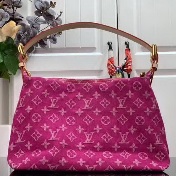 【原版皮】路易威登/LV 中古系列牛仔布手提包,选用丹宁材质铺陈Monogram图案,彰显手袋的同时囊括功能性细节,精巧点缀金色金属件,款号:M44464