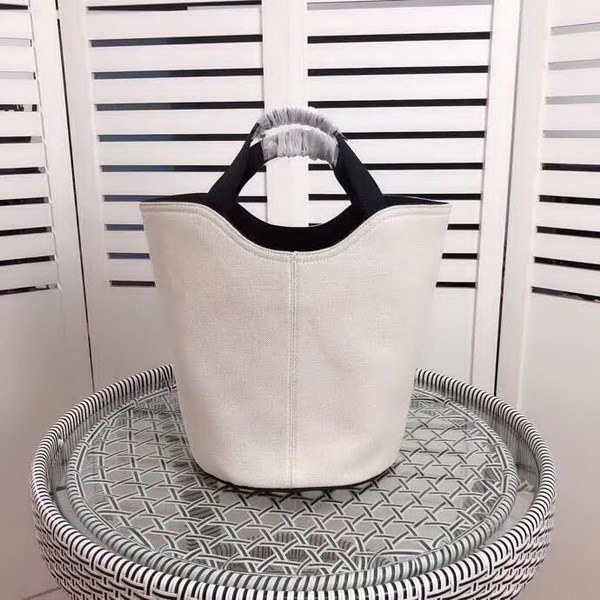 【原版皮】巴黎世家/Balenciaga, 帆布水桶手提包,黑白设计正面大小logo相衬,经典设计简约不轻易过时,帆布包轻盈易携带,容量却很赞,手提斜挎都是棒棒的