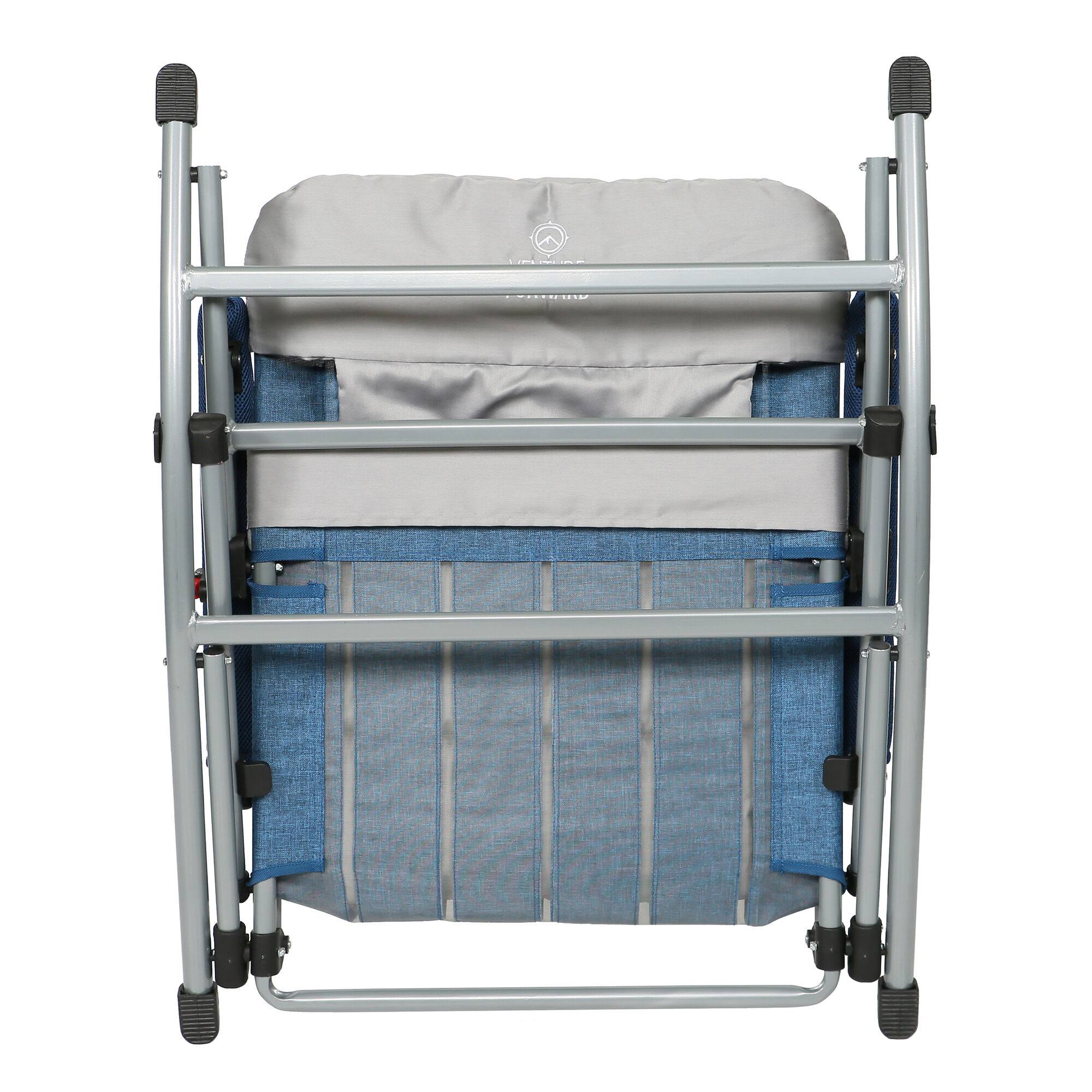 Venture Forward Rocking Chair with Removable Pad, Blue/ Grey in Blue/Gray