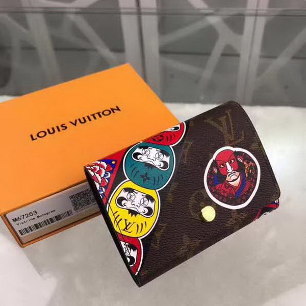 【原版皮】路易威登/LV Victorine钱夹,取材Monogram帆布,借鉴山本宽斋的艺术特色,缤纷展现歌舞伎,脸谱元素,款号:M67253