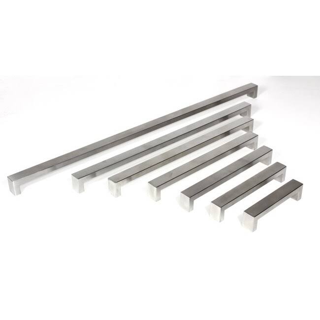 10-1/2-Inch (226mm) Bold Design Stainless Steel (Silver) Brushed Nickel Contemporary Cabinet Bar Pulls (Set of 15)