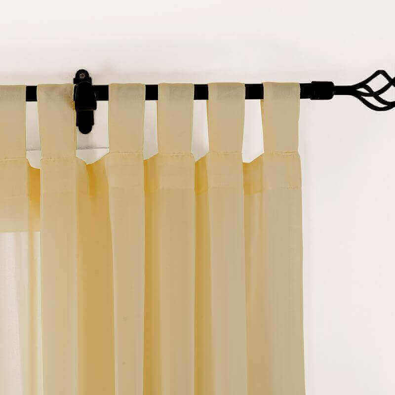 CUSTOM Scandina Khaki Indoor Outdoor Sheer Curtain Voile Drapery