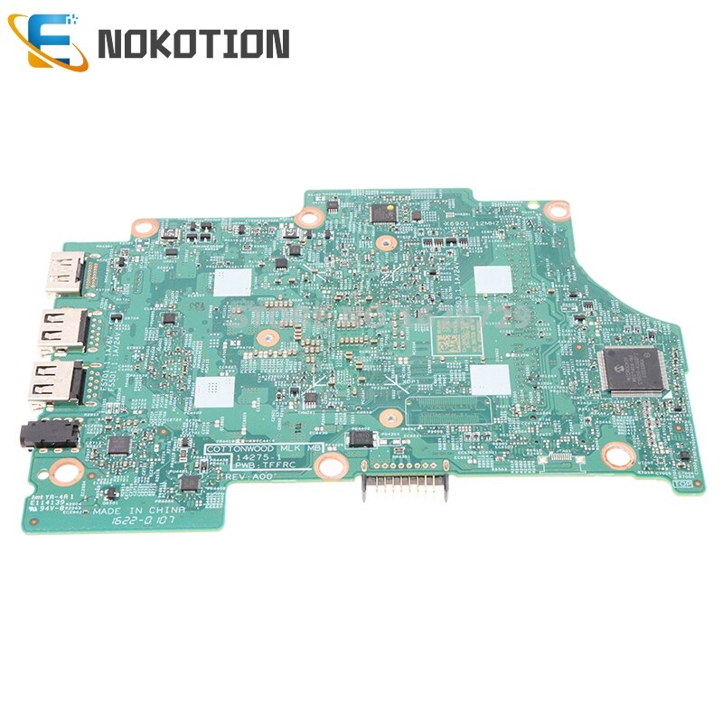 NOKOTION For DELL inspiron 13 7353 7359 7568 laptop motherboard CN-0KN06J 0KN06J KN06J 14275-1 TFFRC SR2EU I3-6100U CPU