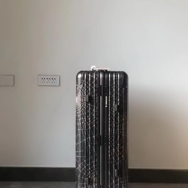 日默瓦/rimowa  x Supreme联名蜘蛛网,全铝箱体,二次氧化蜘蛛网,无极变速弹跳拉杆
