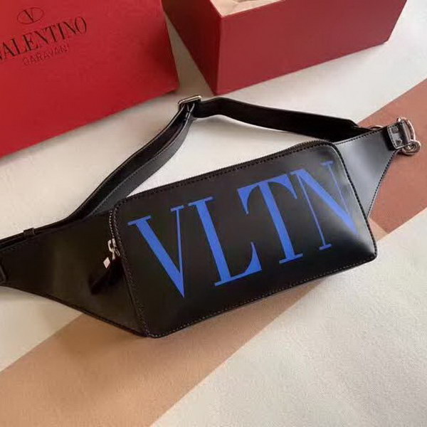 【原版皮】华伦天奴/Valentino 腰包,采用进口南非皮精心裁制而成,涂鸦大logo,简易设计,容量大,男生女生都可以用哦,款号:0056