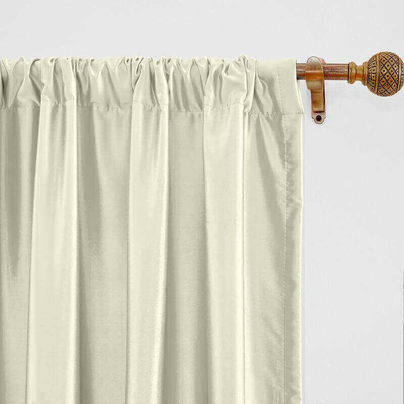 CUSTOM Lao Hang Zhou Ivory Polyester Cotton Thermal Insulated Curtain