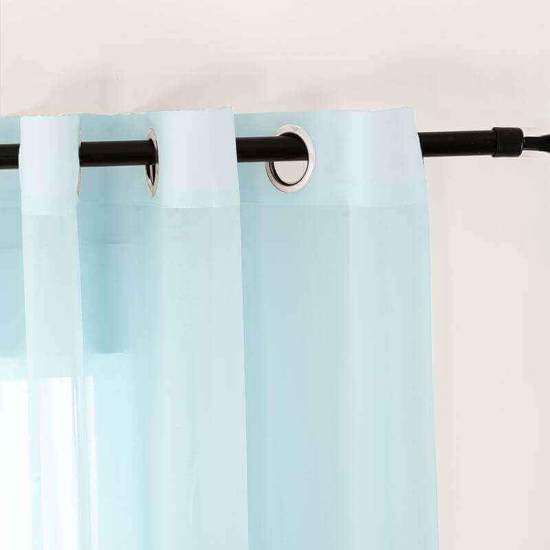 CUSTOM Scandina Sky Blue Indoor Outdoor Sheer Curtain Voile Drapery
