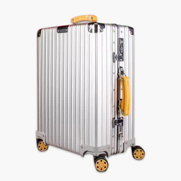 日默瓦/Rimowa 旅行箱,全铝镁合金,经典款的新版本,彩色皮质把手,购买就送透明套,4个轮子,2个手把,绑带,想怎么换就怎么换,永远是街头机场最靓的你