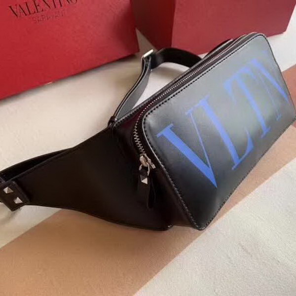 【原版皮】华伦天奴/Valentino 腰包,采用进口南非皮精心裁制而成,涂鸦大logo,简易设计,容量大,男生女生都可以用哦,款号:0056