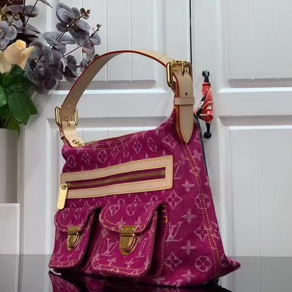 【原版皮】路易威登/LV 中古系列牛仔布手提包,选用丹宁材质铺陈Monogram图案,彰显手袋的同时囊括功能性细节,精巧点缀金色金属件,款号:M44464