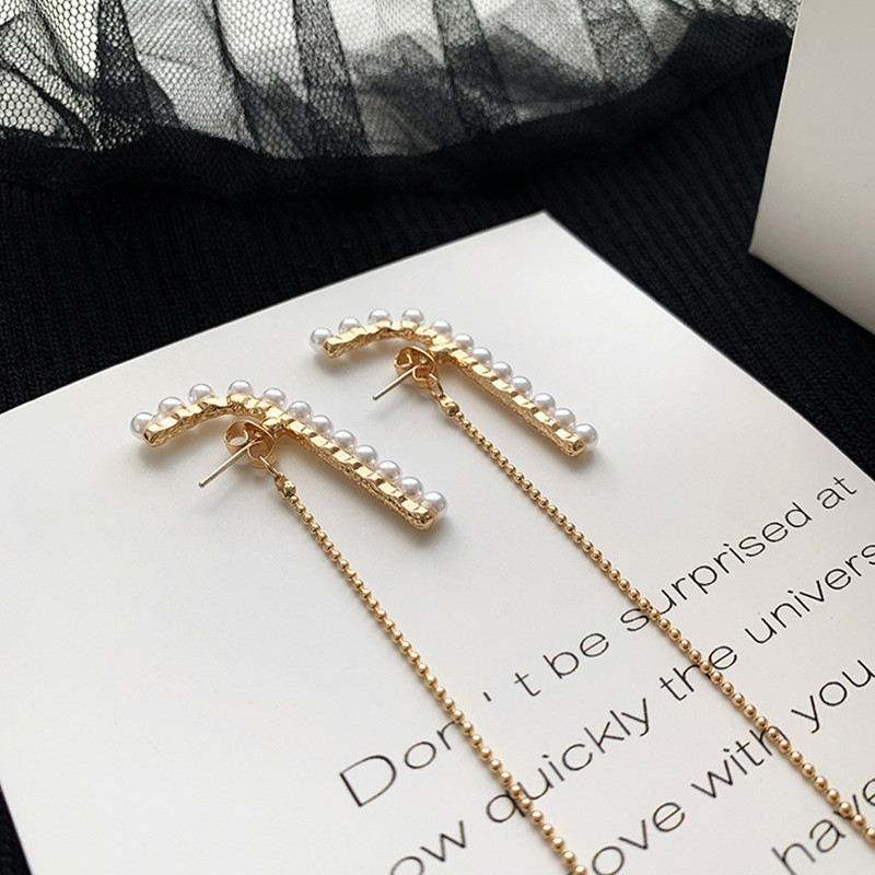 韩国S925银针小清新耳环百搭气质心形珍珠耳饰个性防过敏耳钉批发