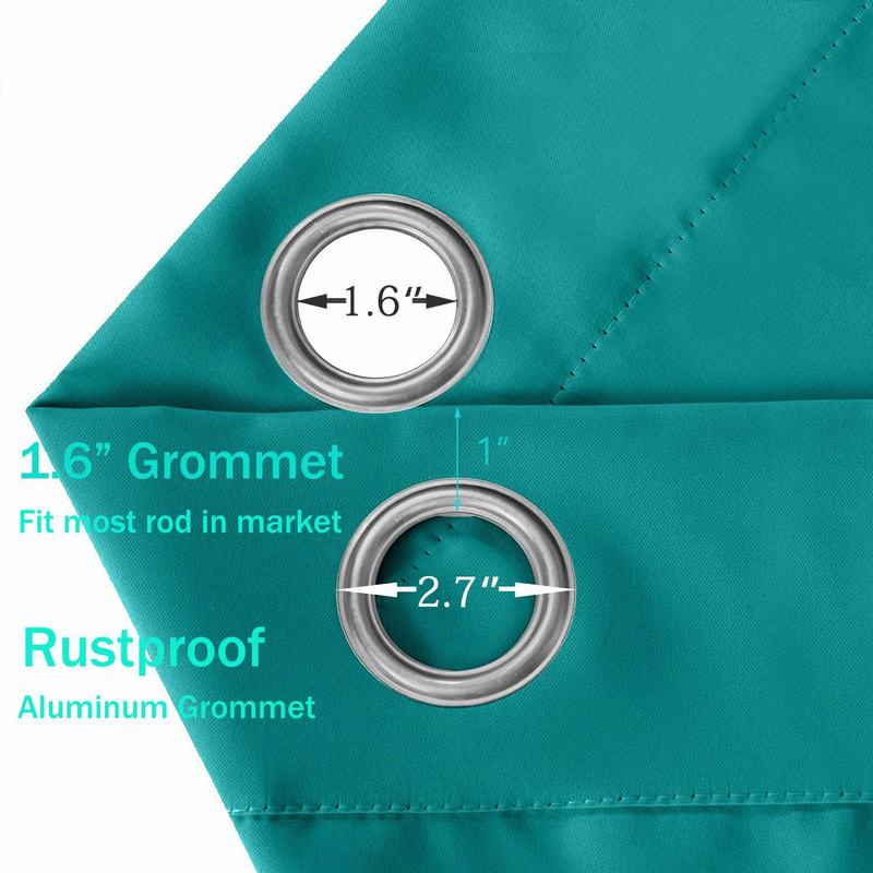 Outdoor Curtain with Top Bottom Aluminum Grommet Waterproof and Mildew Resistant Panel Drapery ROSE