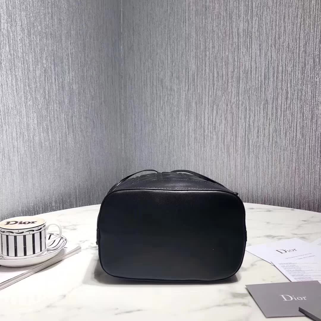【原版皮】迪奥/Dior 水桶包,选用柔软羊皮裁制而成,全新包型,火遍时尚圈的复古潮流感,款号:M1693