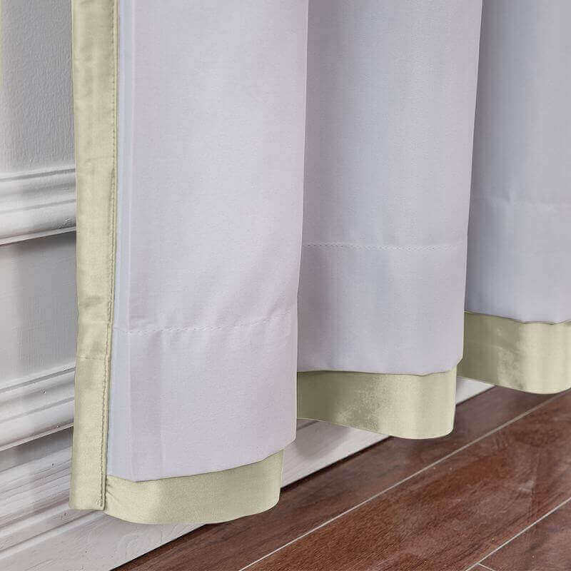 CUSTOM Lao Hang Zhou Ivory Polyester Cotton Thermal Insulated Curtain