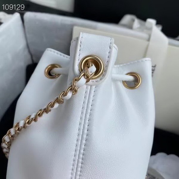【原版皮】香奈儿/Chanel 手工系列水桶包,各种元素铆钉镶嵌成的双C标志,选用细腻羊皮,内里质感金属牛皮