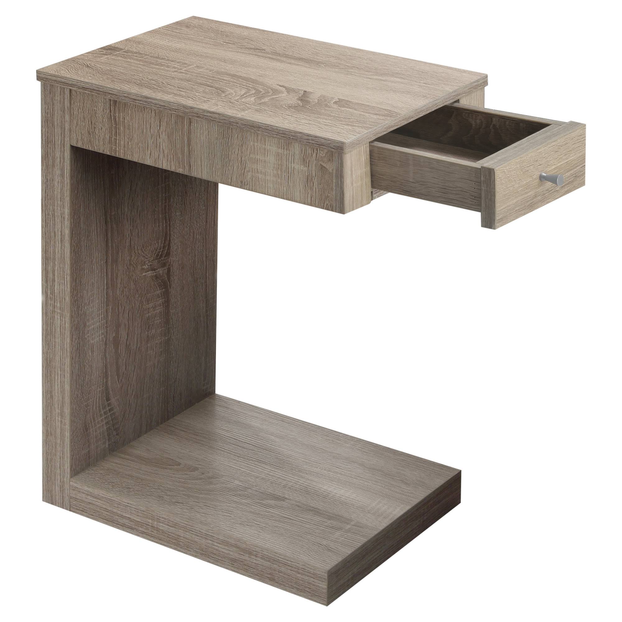 18.25x22 x 12x22 x 24x22 Dark Taupe Particle Board Hollow Core Accent Table