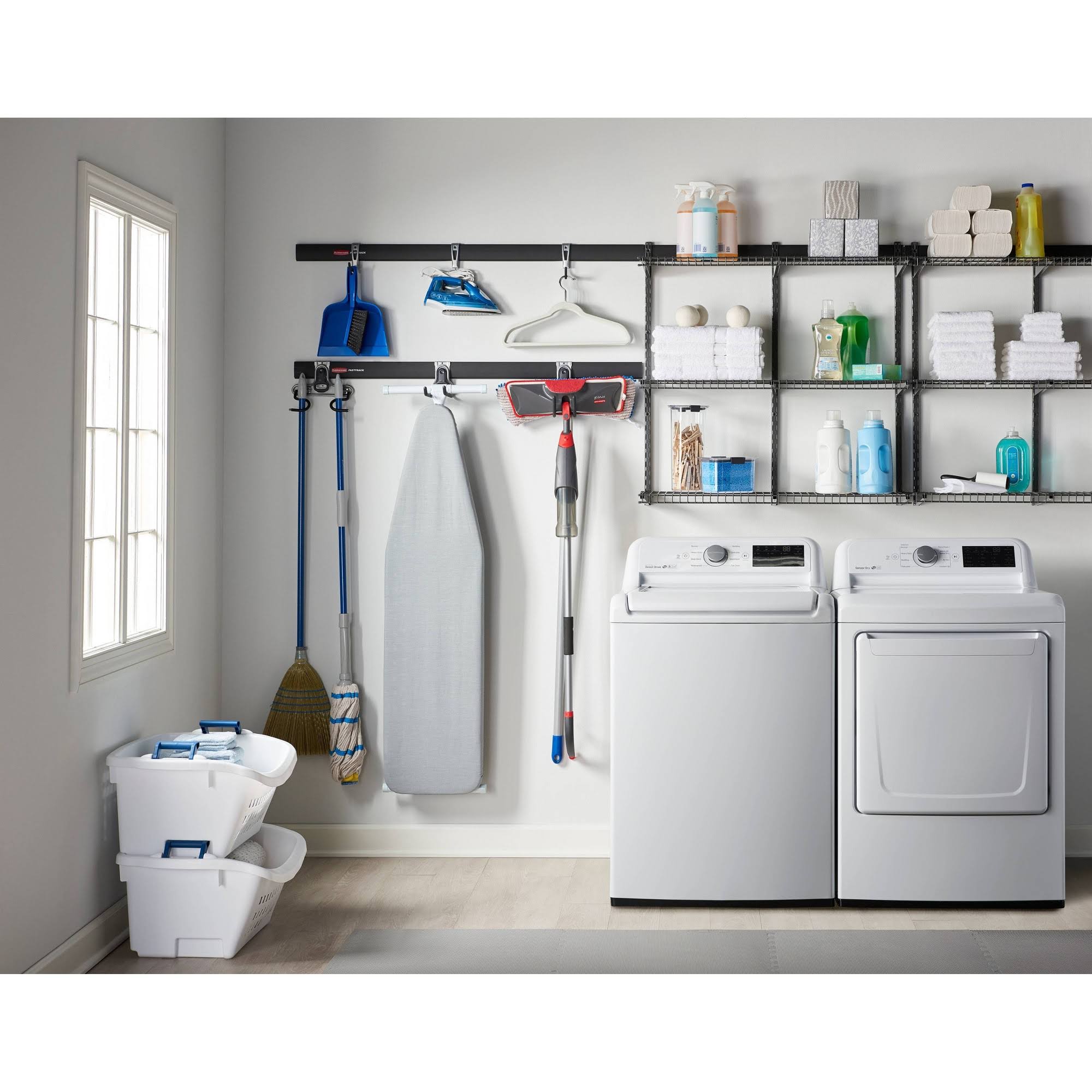 Rubbermaid 36x22 FastTrack Garage Storage All-in-One Rail Shelving Kit