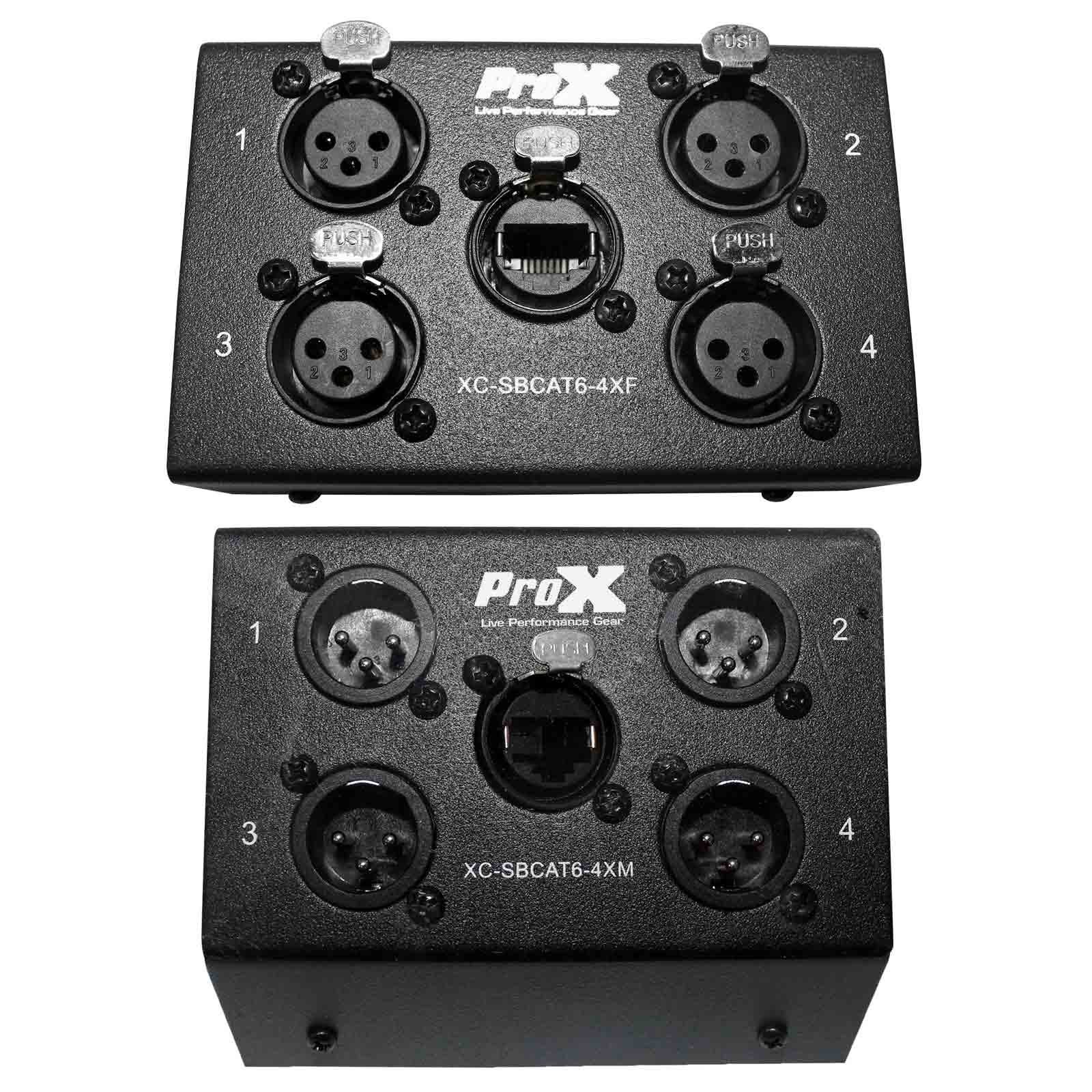 Prox XC-SBCAT6-4XM 4 Channel Portable XLR Male Snake Bo