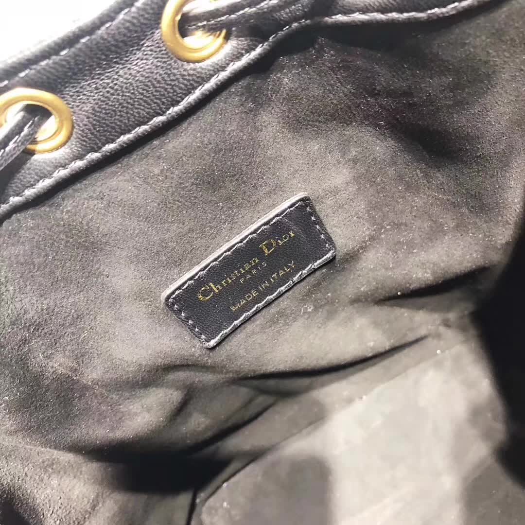 【原版皮】迪奥/Dior 水桶包,选用柔软羊皮裁制而成,全新包型,火遍时尚圈的复古潮流感,款号:M1693