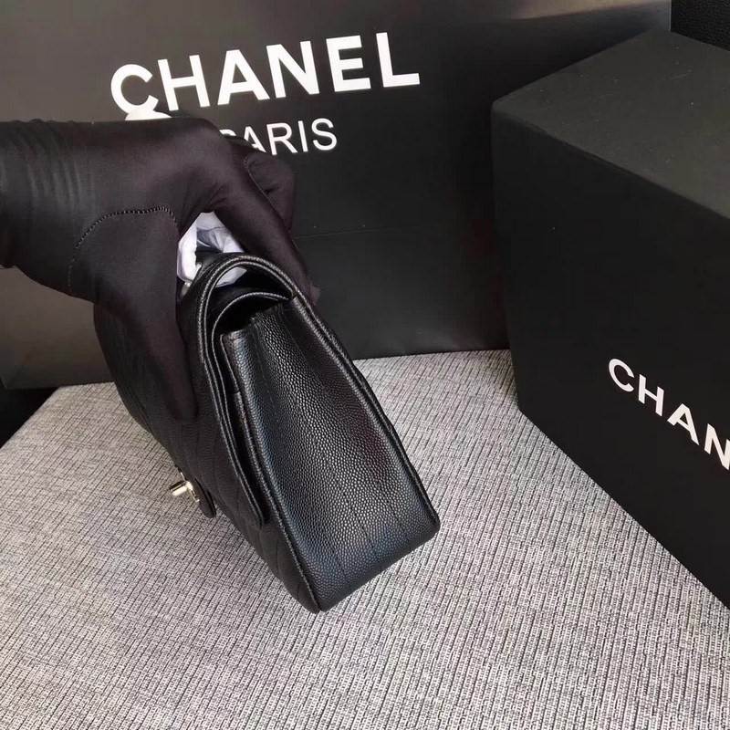 high quality handbag 119022 caviar genuine leather flap bag 1112