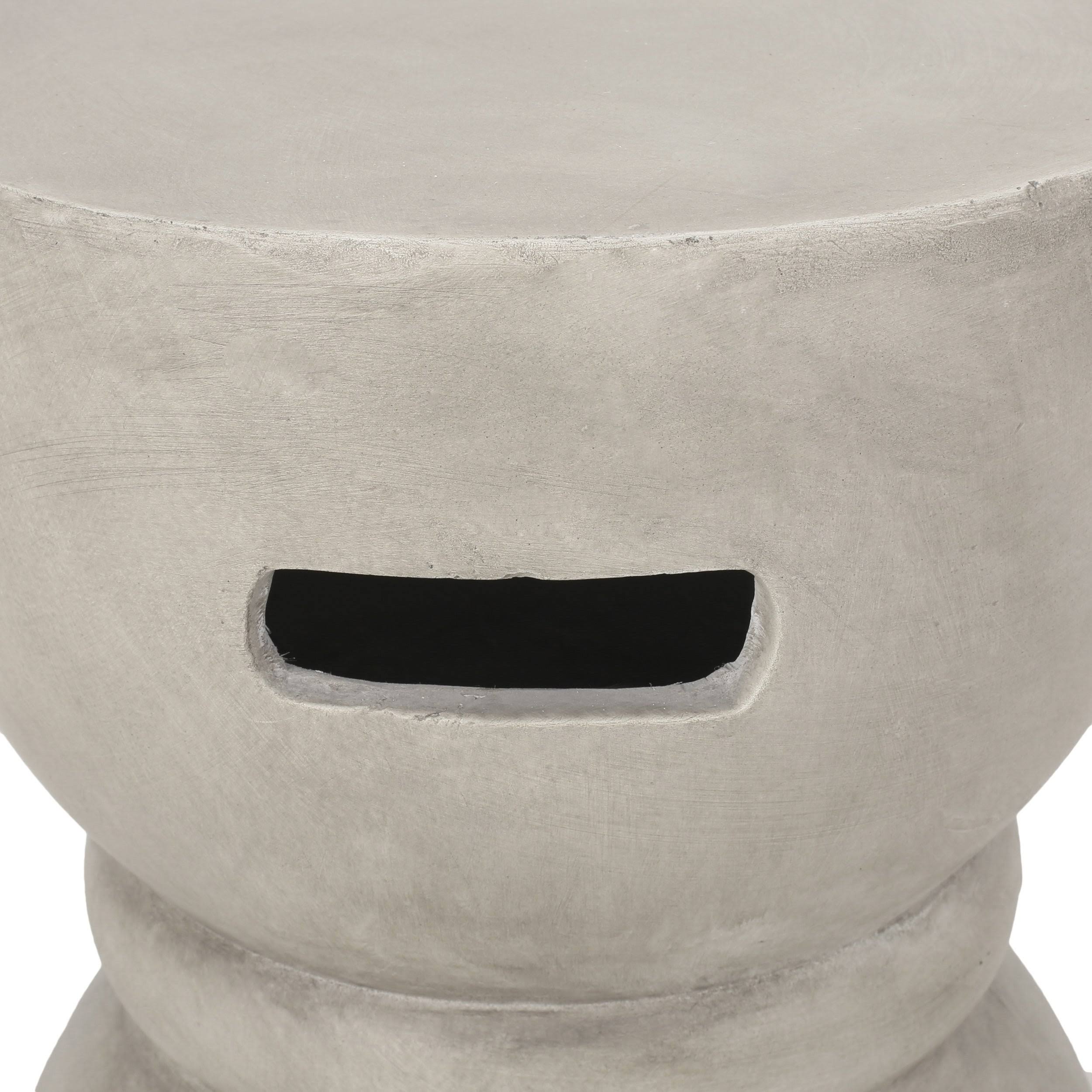 Christopher Knight Home 312769 Norman Outdoor Contemporary Lightweight Accent Side Table, Concrete Finish