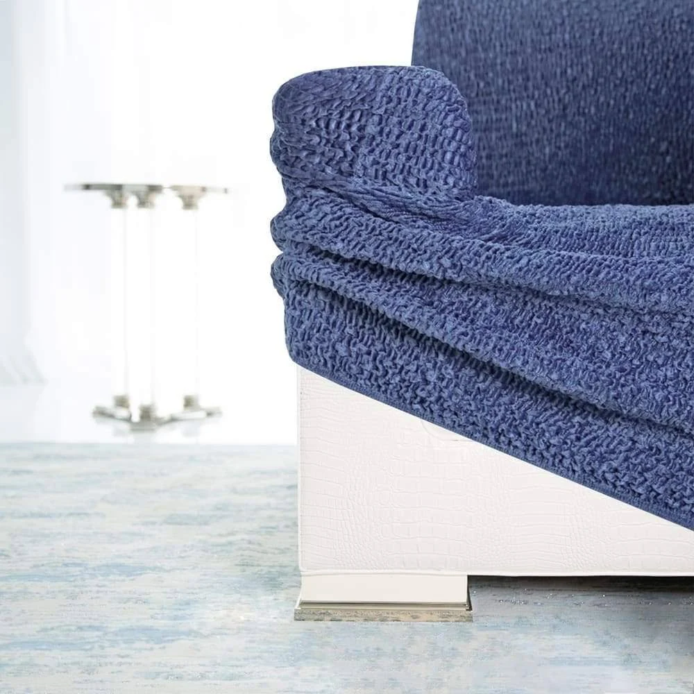 Recliner Chair Slipcover, Velvet Collection Vanilla