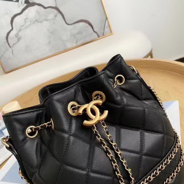 【原版皮】香奈儿/Chanel 抽绳包,采用进口羊皮配精美复古五金,整体设计充满激情元素,单肩、斜挎更时尚,更具有创意和别致风格,各大女星,时尚博主都人手一只,款号:AS1266