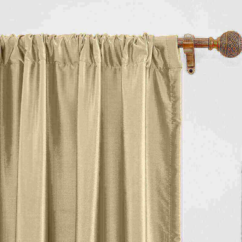 CUSTOM Lao Hang Zhou Khaki Polyester Cotton Thermal Insulated Curtain