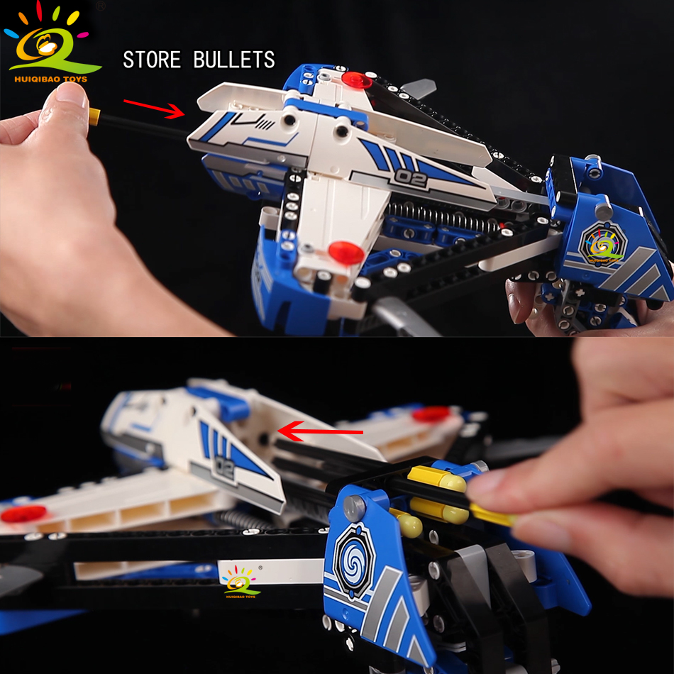 322pcs Crossbow Pistol Building Blocks Compatible legoingly Technic Weapon Gun Bricks Educational Shooting Toys for children boy