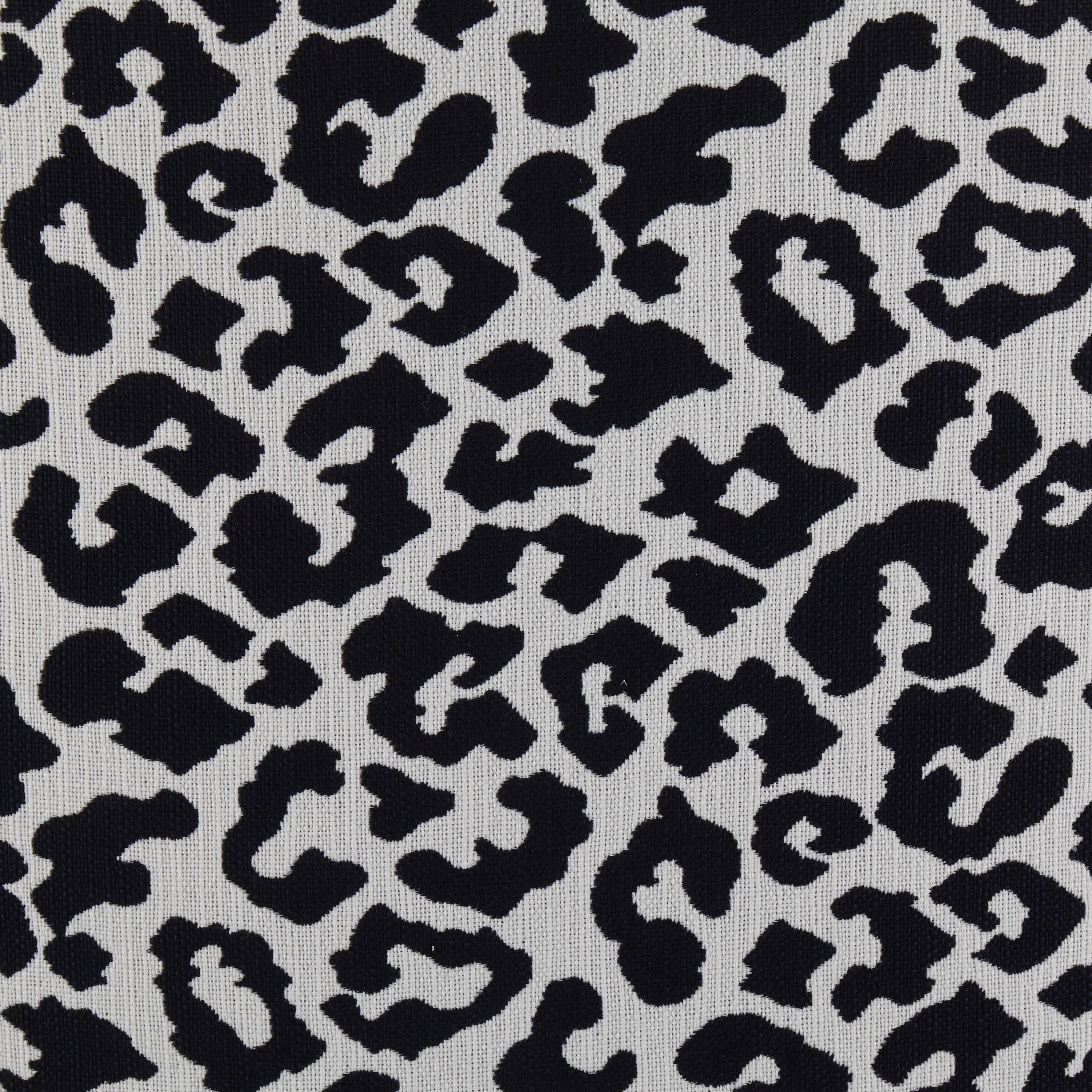 LumiSource Fran Blue Leopard Fabric Chrome Slipper Chair