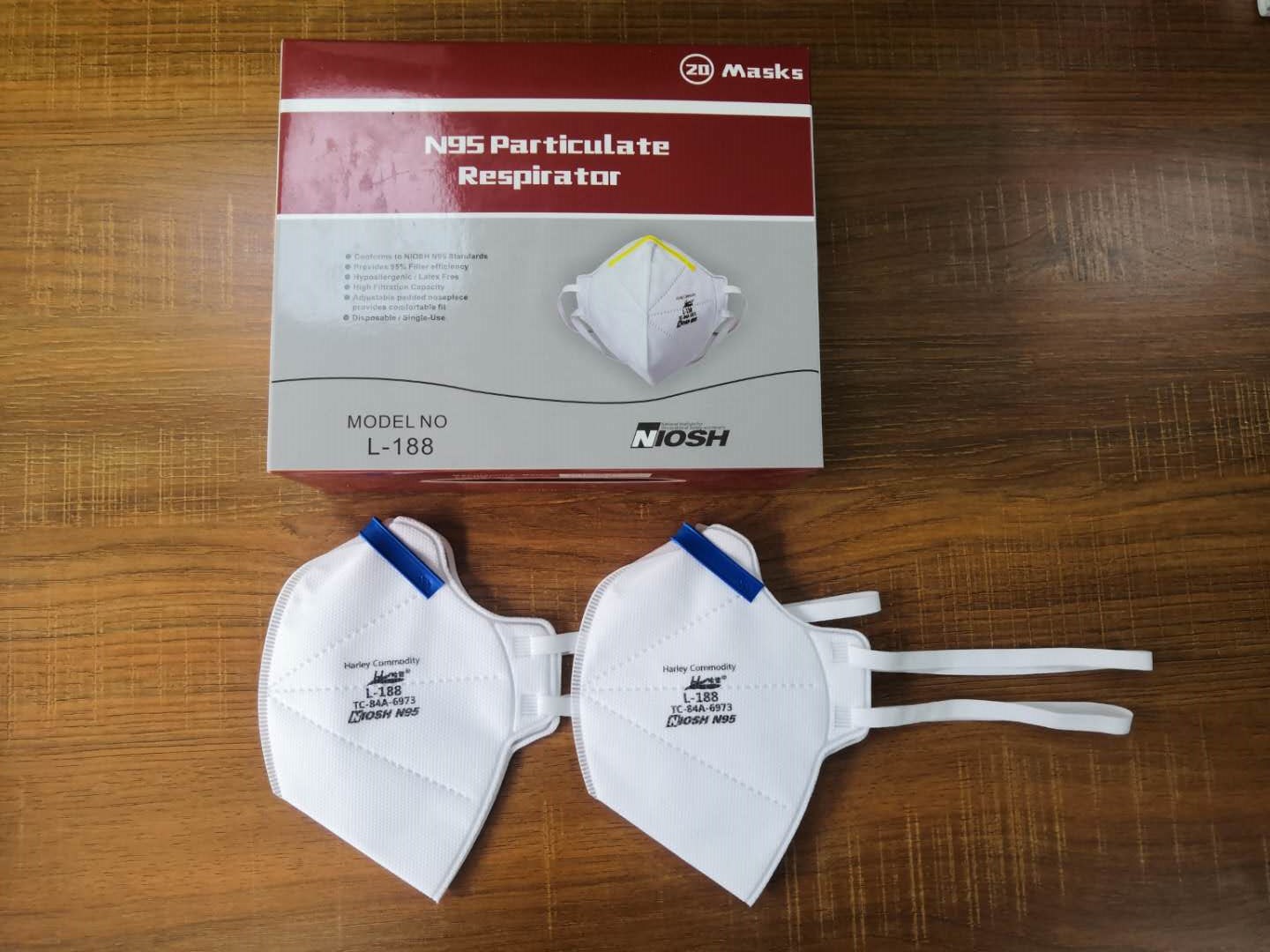 NIOSH N95 Face Mask Particulate Respirator White, Set of 20 PCS In Box