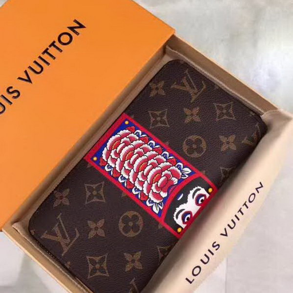 【原版皮】路易威登/LV 拉链钱夹,取材Monogram帆布,借鉴山本宽斋的艺术特色,缤纷展现歌舞伎,脸谱元素,出心裁的戏剧设计风格,款号:M67258
