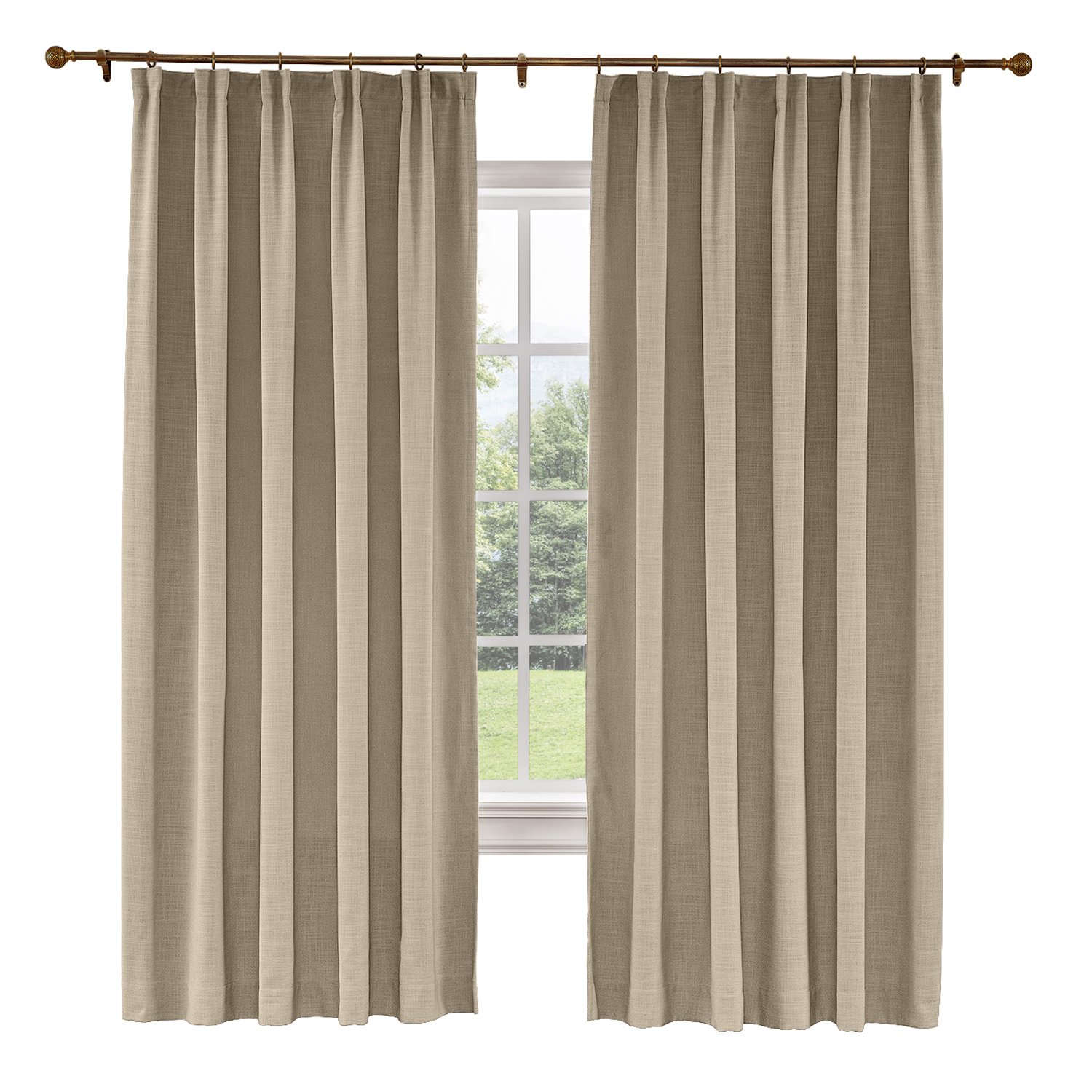 LIZ Polyester Linen Curtain Drapery Custom