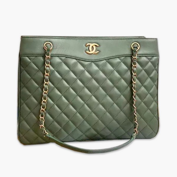 【原版皮】香奈儿/Chanel 购物袋,明星贵妇们的最佳新宠,小香棱格概念,皮链袋,双C标志,一眼钟情,采用进口小羊皮,柔软细腻,皮质独特,纹络更显高档质感,款号:57030