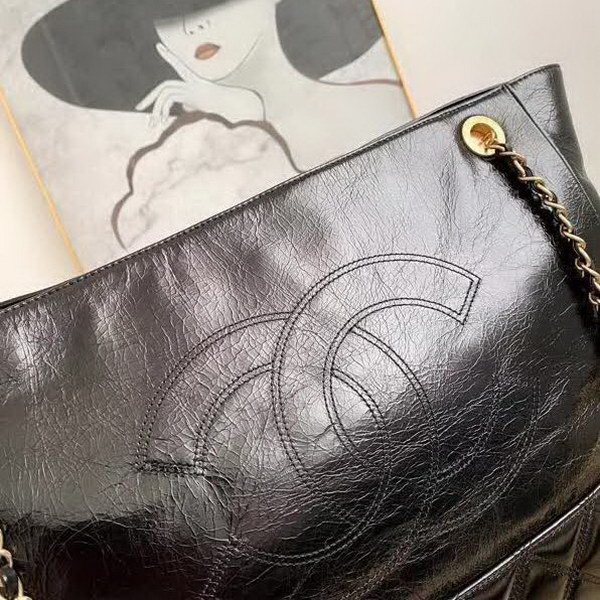 【原版皮】香奈儿/Chanel 购物袋,采用进口油腊牛皮,配顶级精美古铜金五金,非常高档新颖独特 ,休闲时尚,旅游购物最佳选择,款号:AS8345